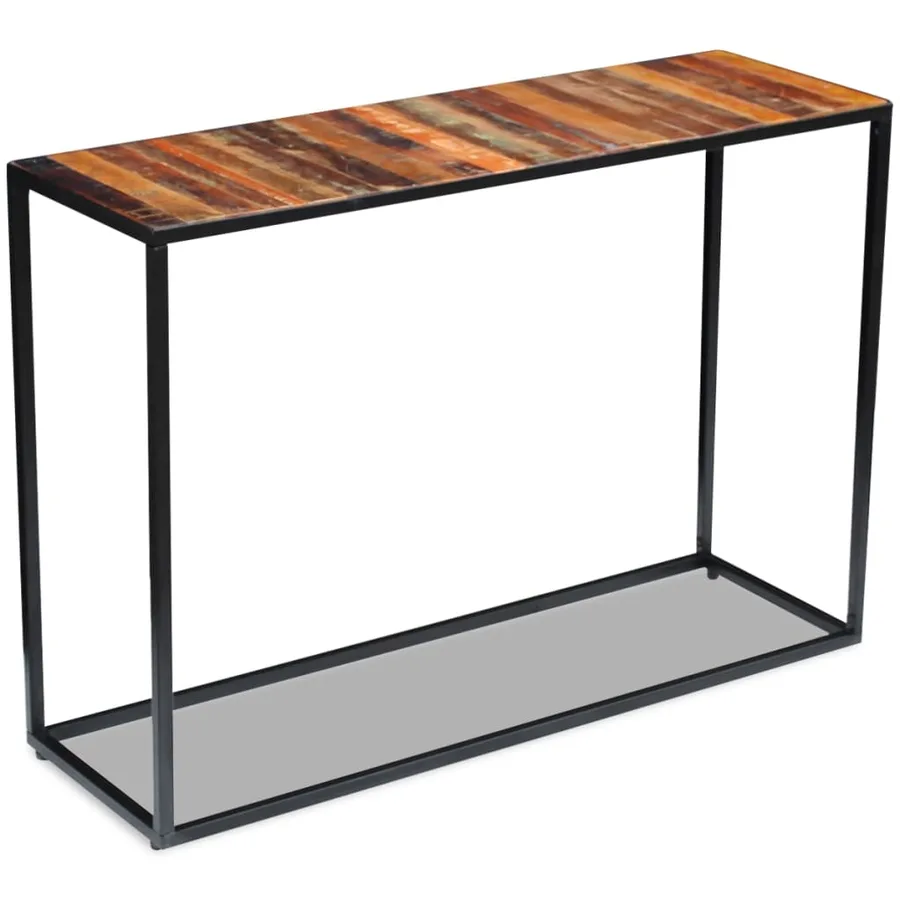 Table console Bois de récupération massif 110x35x76 cm - 4