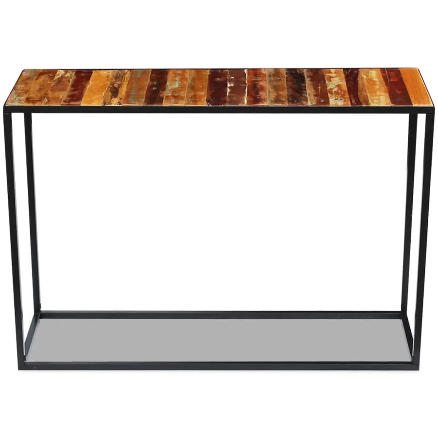 Table console Bois de récupération massif 110x35x76 cm - 6