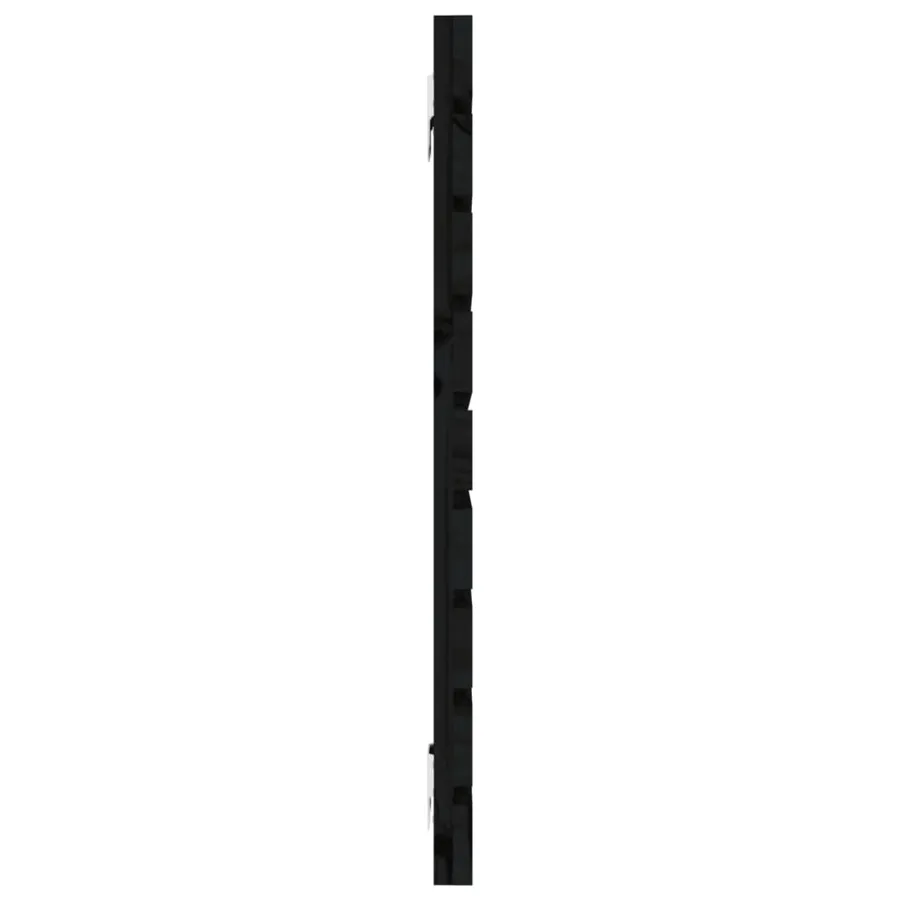 Tête de lit murale Noir 126x3x63 cm Bois massif de pin - 5