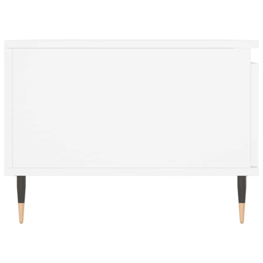 Table basse Blanc 90x50x36,5 cm Bois d'ingénierie - 7