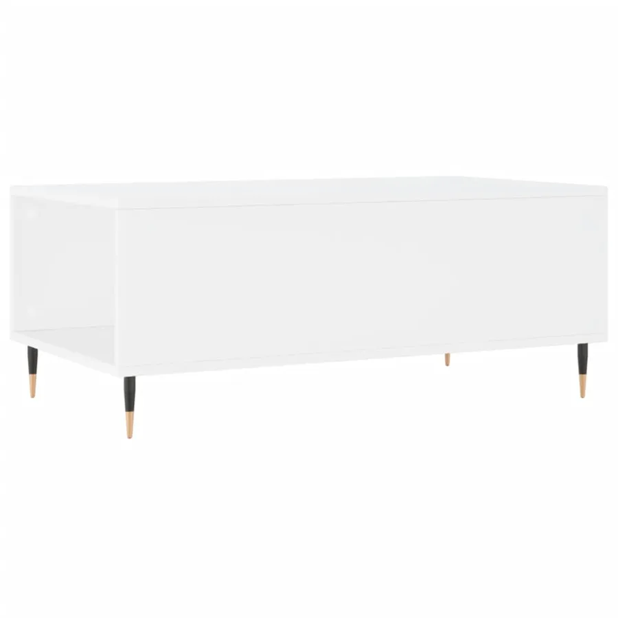 Table basse Blanc 90x50x36,5 cm Bois d'ingénierie - 8