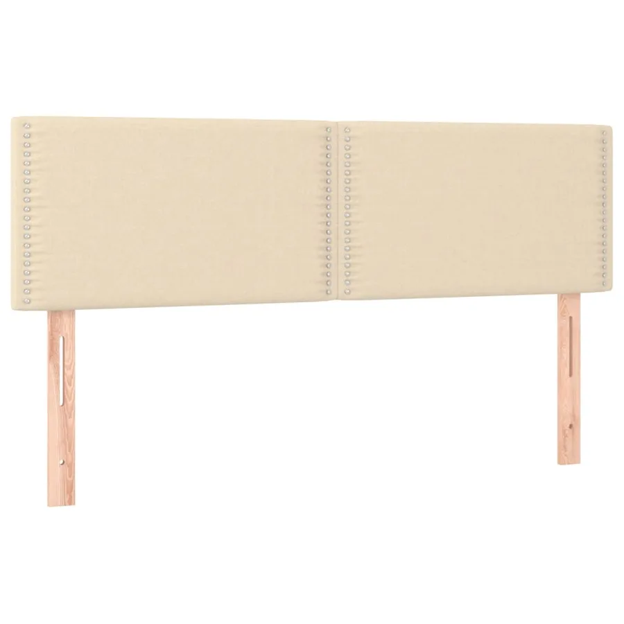 Sommier à lattes de lit avec matelas Crème 140x190 cm Tissu - 6