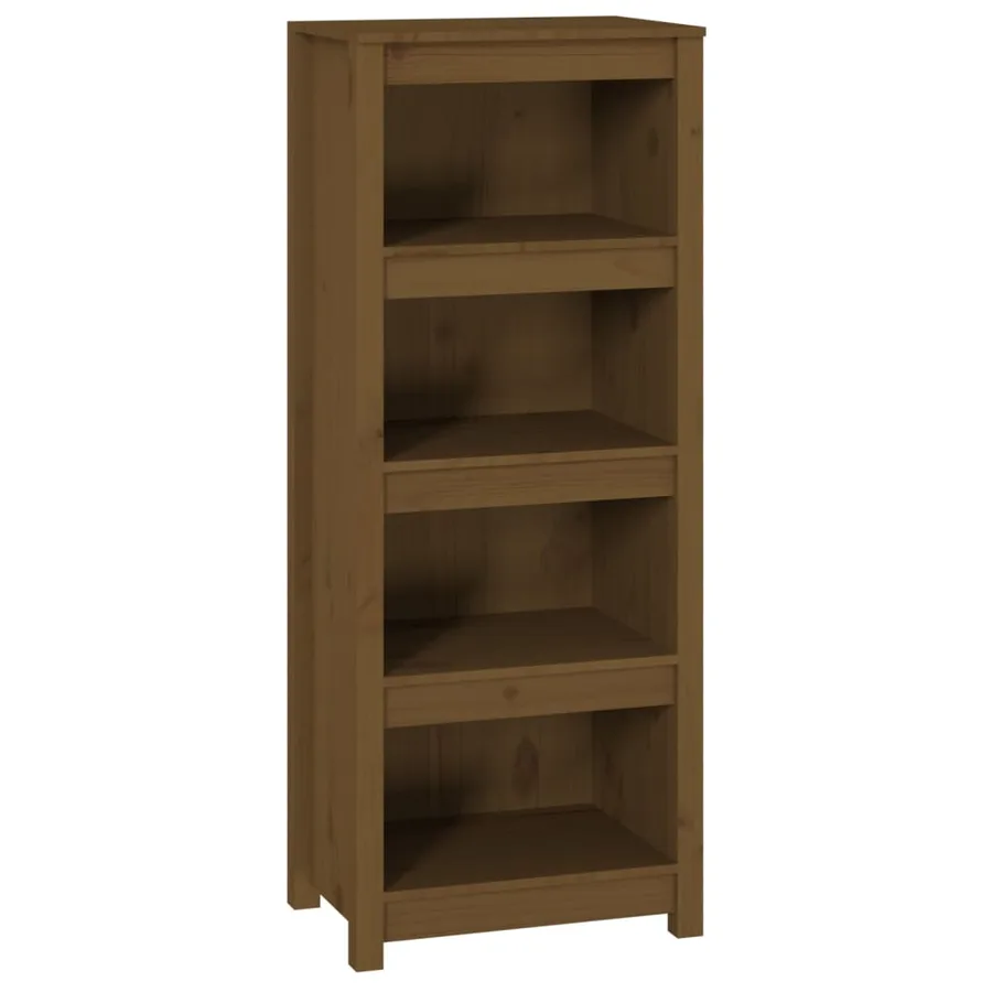 Bibliothèque Marron miel 50x35x125,5 cm Bois de pin massif - 2