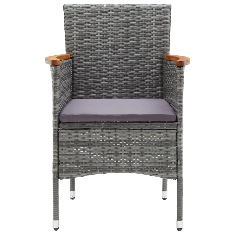 Ensemble à manger de jardin 3 pcs Gris - 7