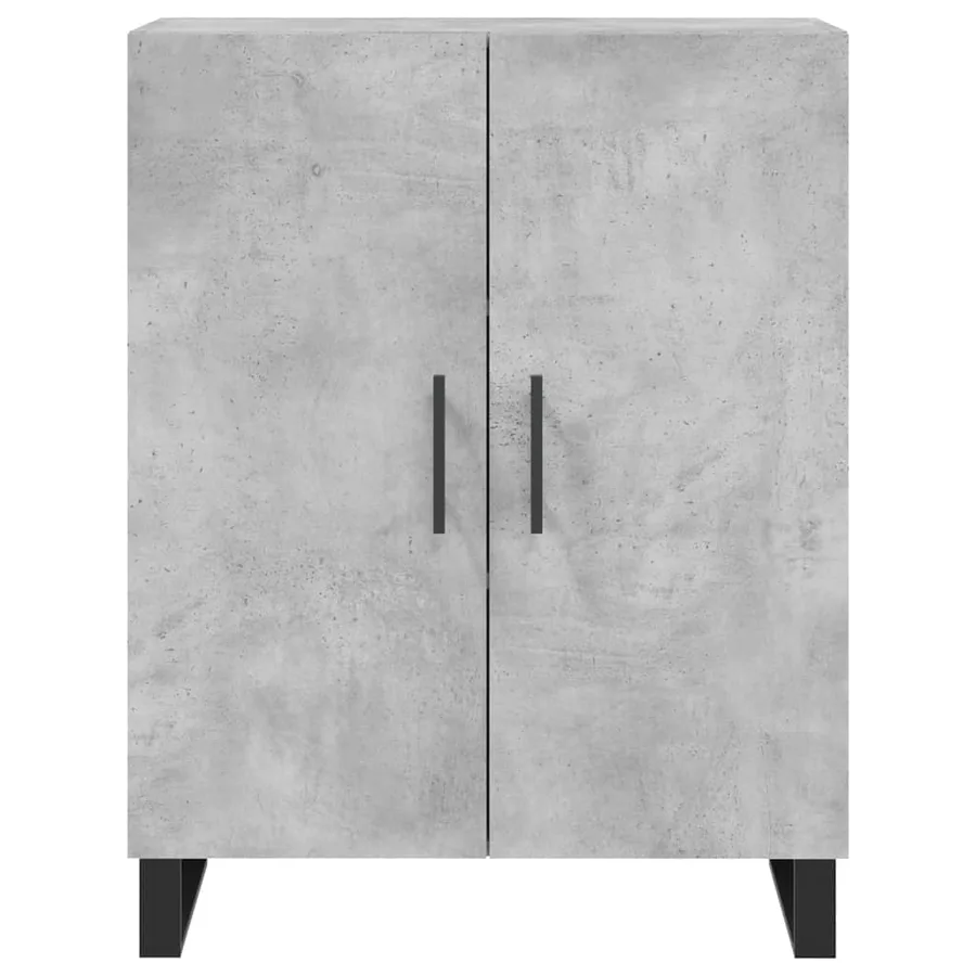 Buffet haut Gris béton 69,5x34x180 cm Bois d'ingénierie - 8