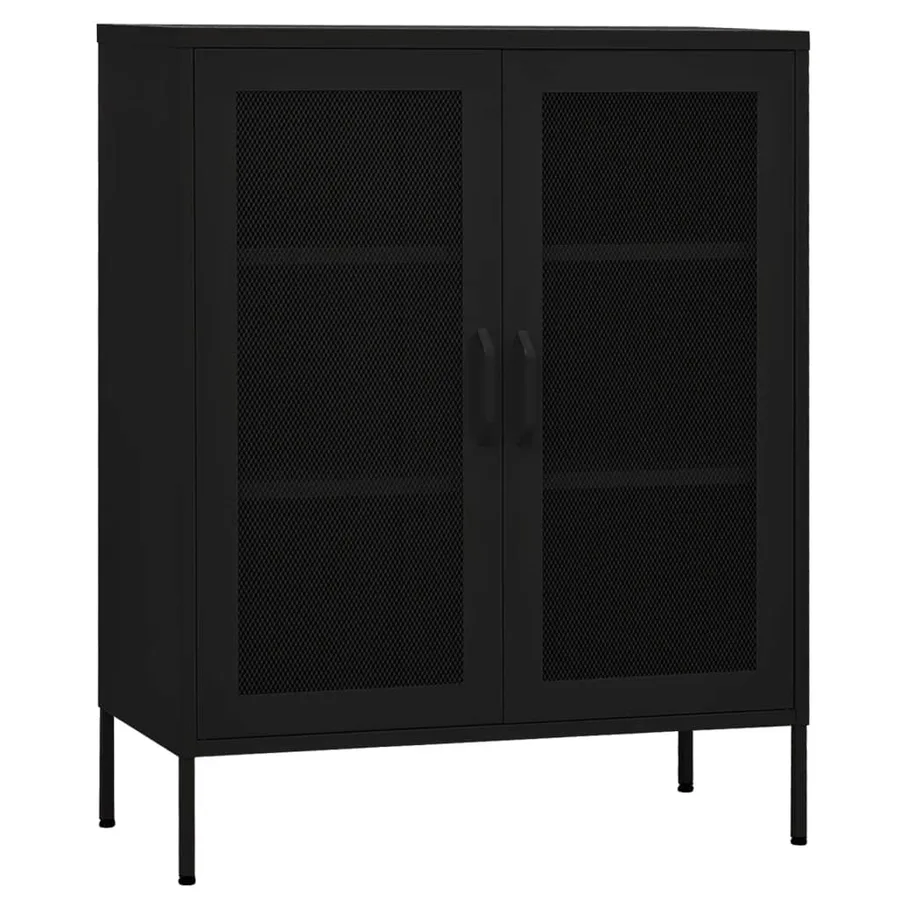 Armoire de rangement Noir 80x35x101,5 cm Acier - 2