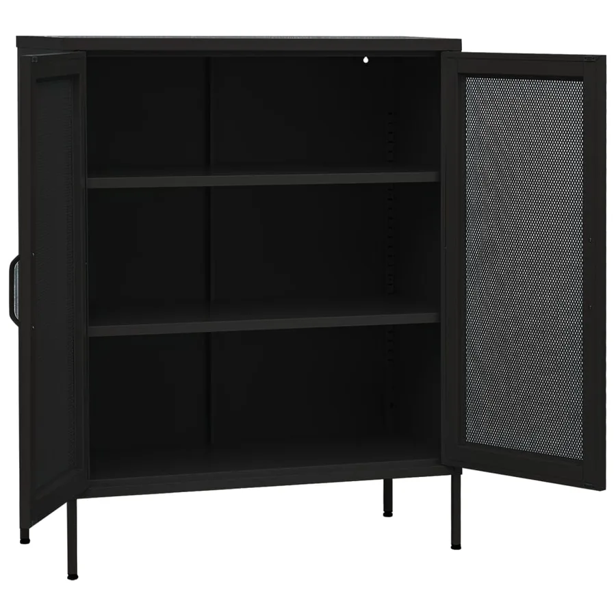 Armoire de rangement Noir 80x35x101,5 cm Acier - 4