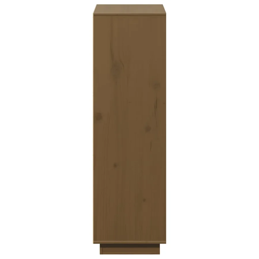 Buffet Marron miel 110,5x35x117 cm Bois massif de pin - 8