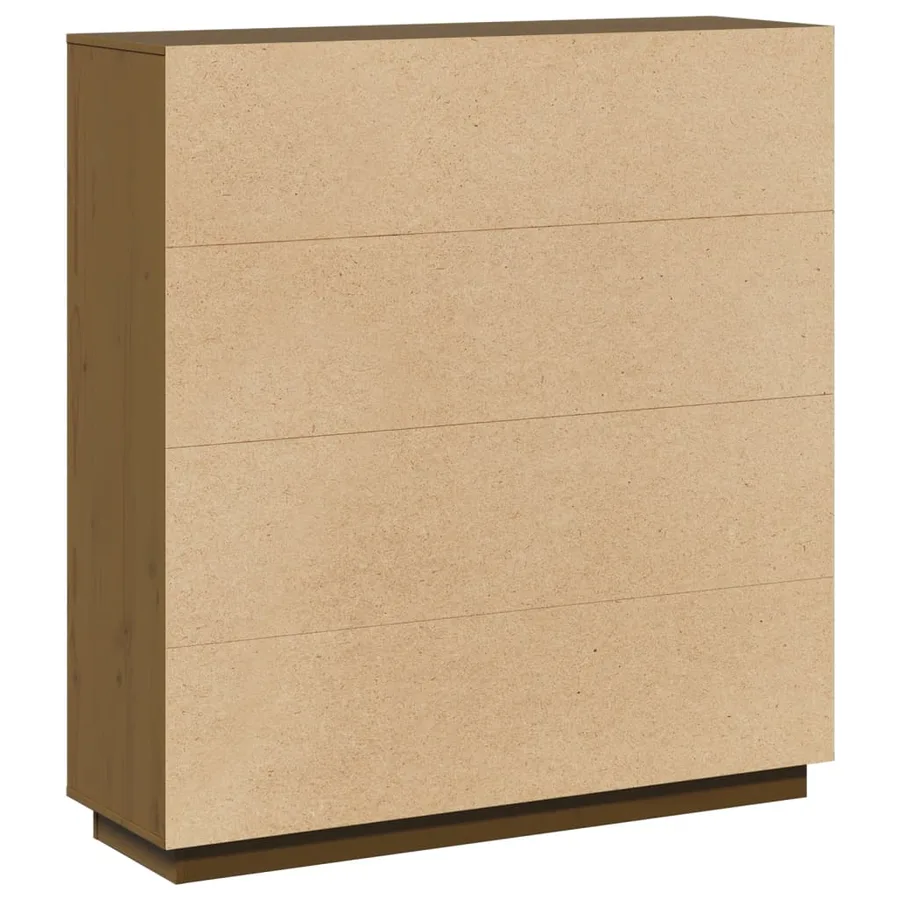 Buffet Marron miel 110,5x35x117 cm Bois massif de pin - 9