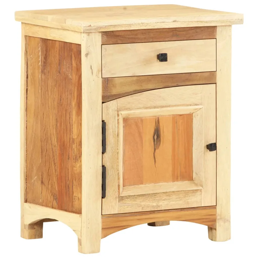 Table de chevet 40 x 30 x 50 cm Bois de récupération massif - 11