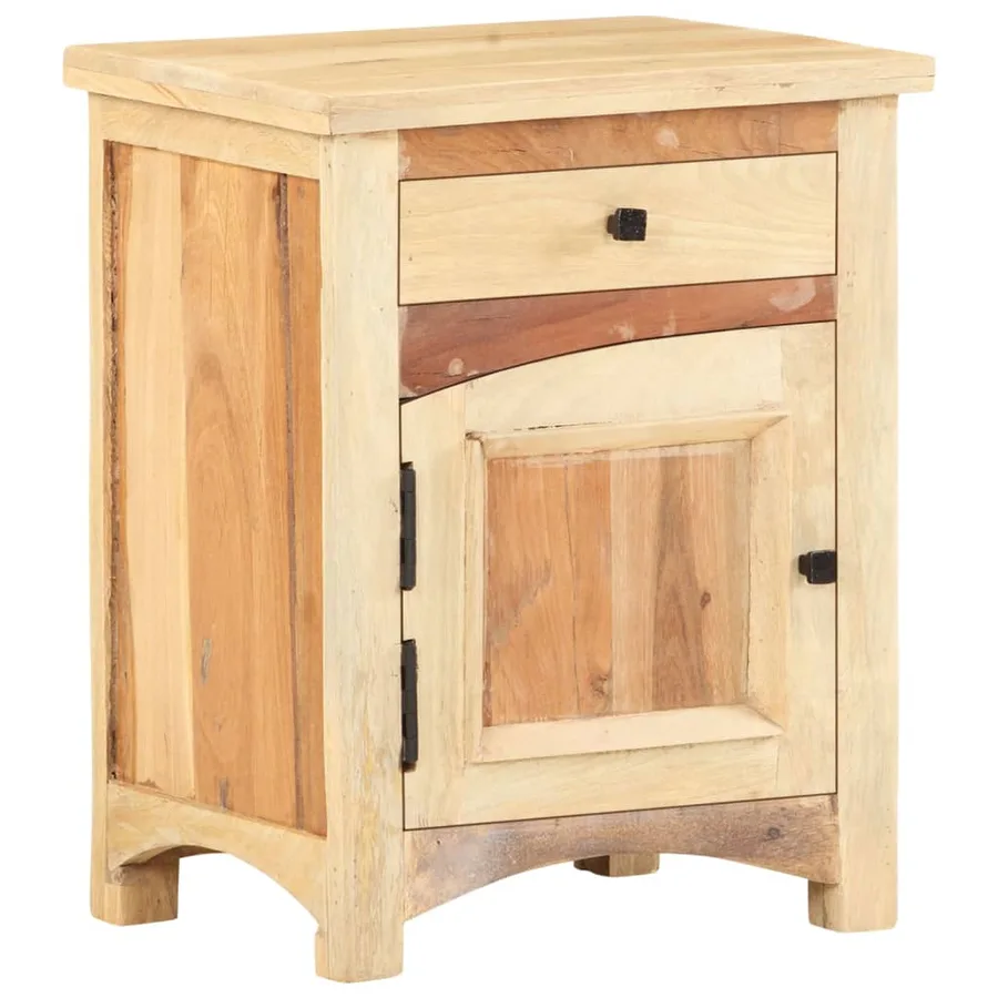 Table de chevet 40 x 30 x 50 cm Bois de récupération massif - 12