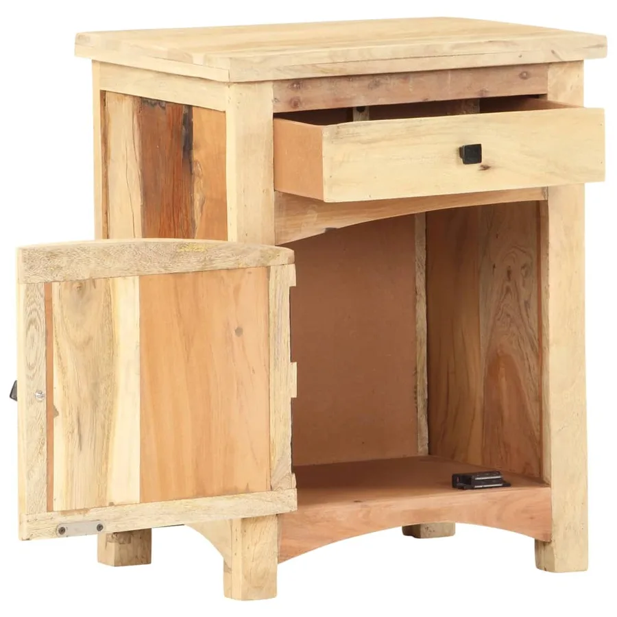Table de chevet 40 x 30 x 50 cm Bois de récupération massif - 3
