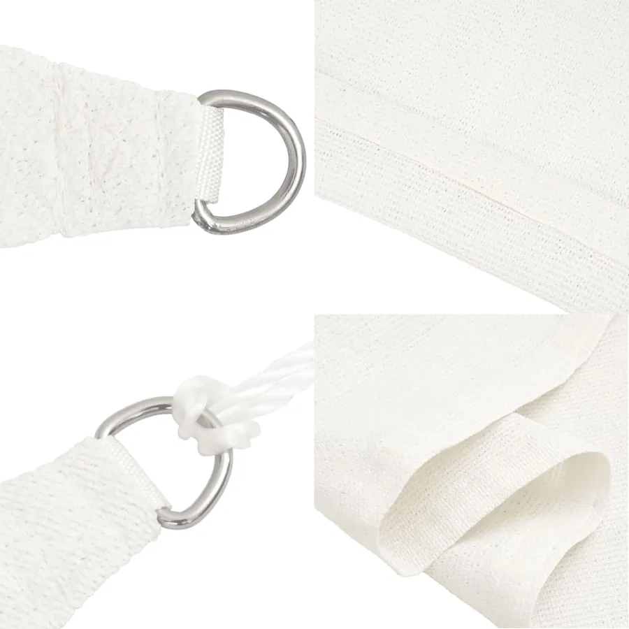 Voile de parasol PEHD Carré 3,6 x 3,6 m Blanc - 6
