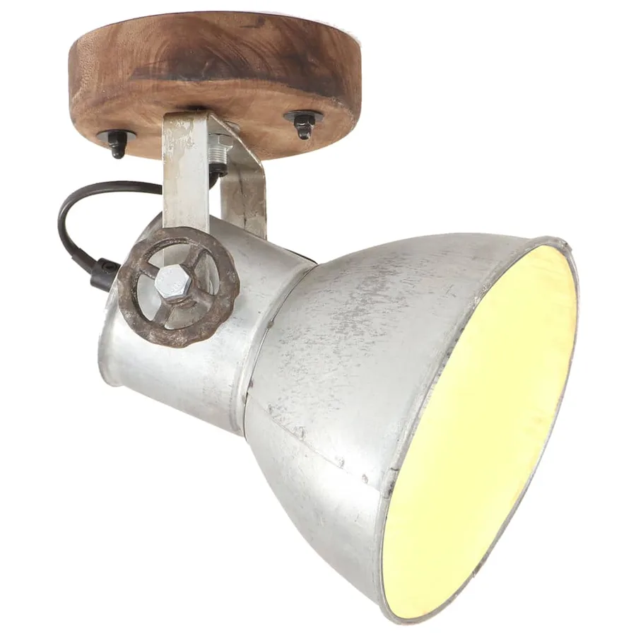 Lampe murale industrielle/plafonnier 2 pcs Argenté 20x25 cm E27 - 2