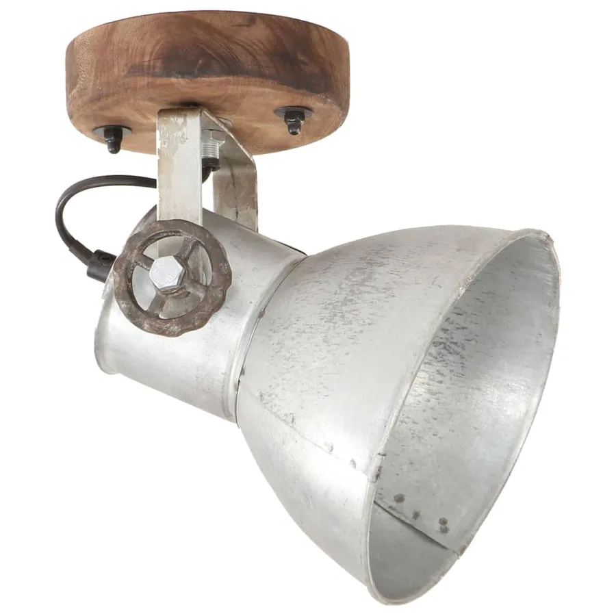 Lampe murale industrielle/plafonnier 2 pcs Argenté 20x25 cm E27 - 3