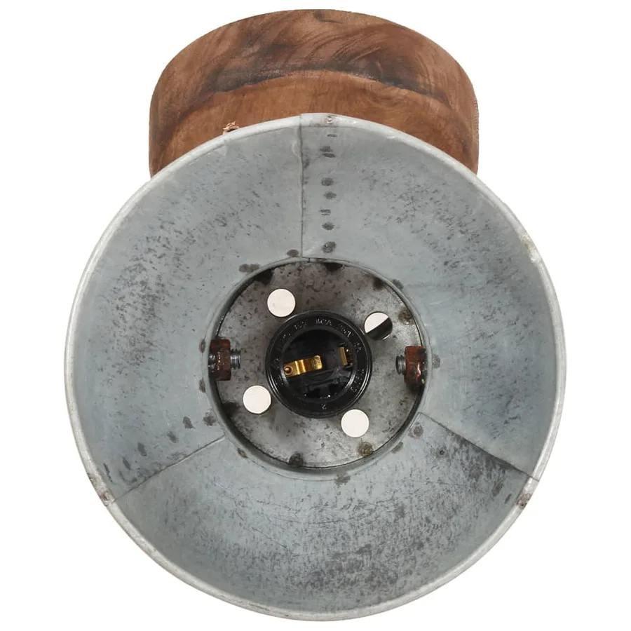 Lampe murale industrielle/plafonnier 2 pcs Argenté 20x25 cm E27 - 6