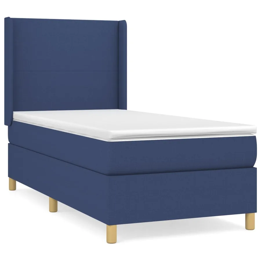 Sommier à lattes de lit avec matelas Bleu 80x200 cm Tissu - 2