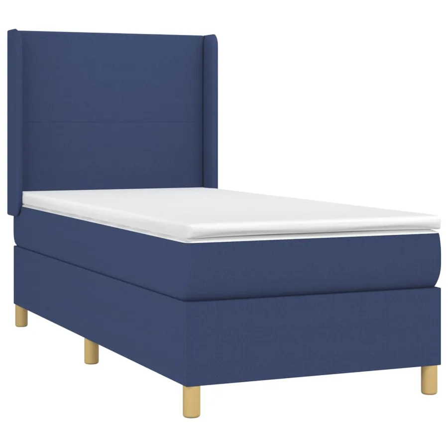Sommier à lattes de lit avec matelas Bleu 80x200 cm Tissu - 3