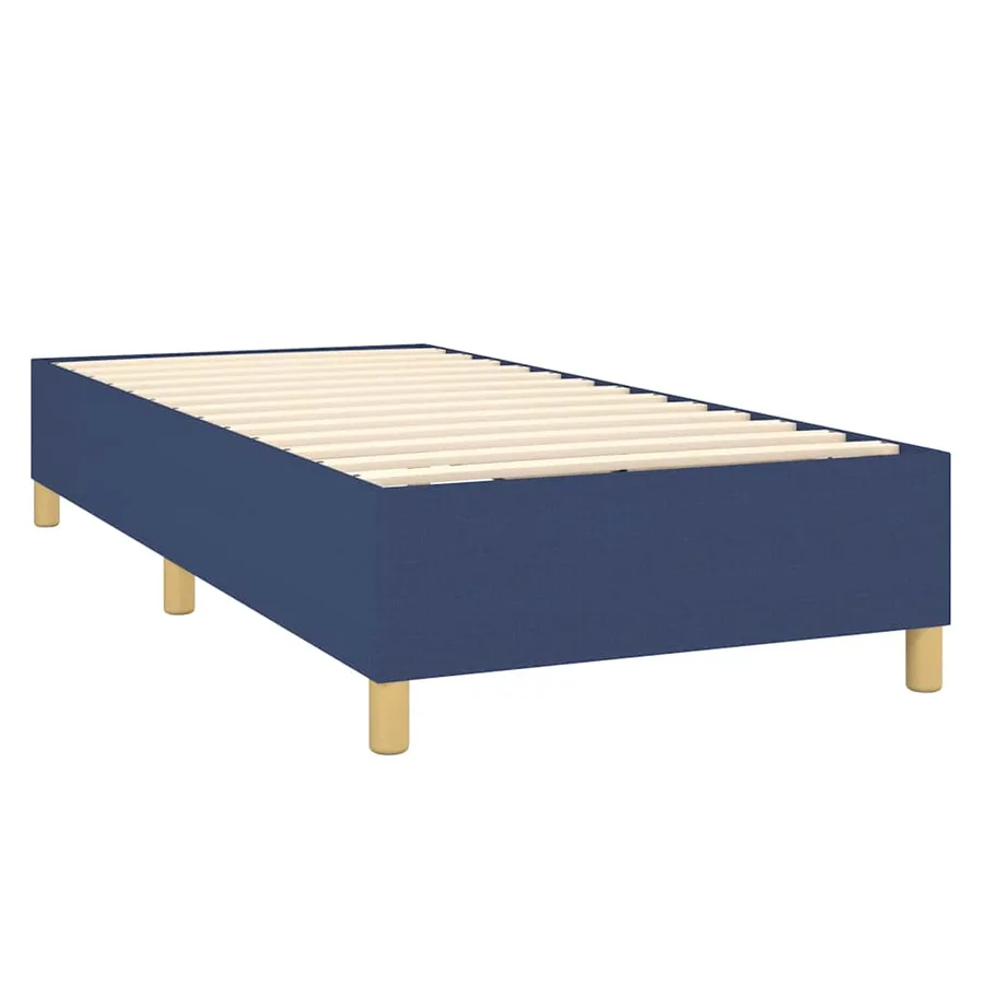 Sommier à lattes de lit avec matelas Bleu 80x200 cm Tissu - 4