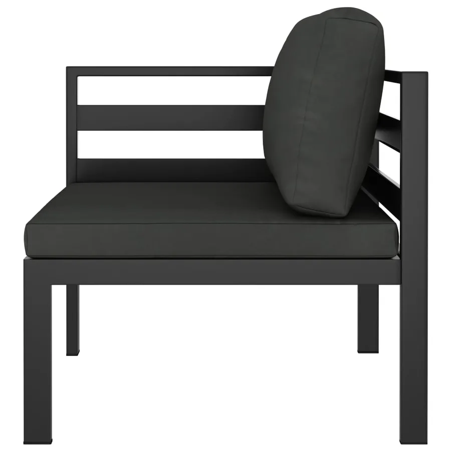 Salon de jardin 7 pcs avec coussins Aluminium Anthracite - 4
