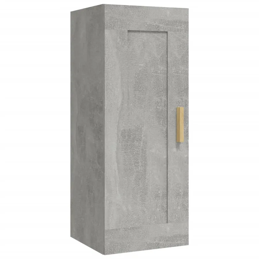 Armoire murale Gris béton 35x34x90 cm Bois d'ingénierie - 2
