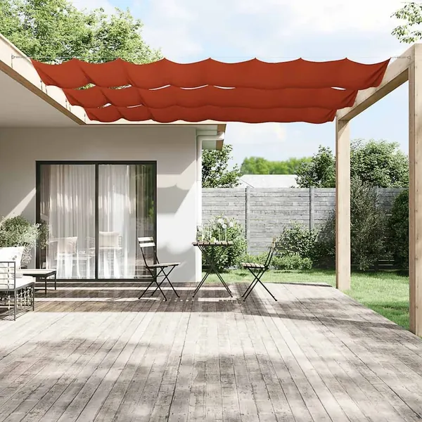 Auvent vertical Terre cuite 60x1000 cm Tissu oxford