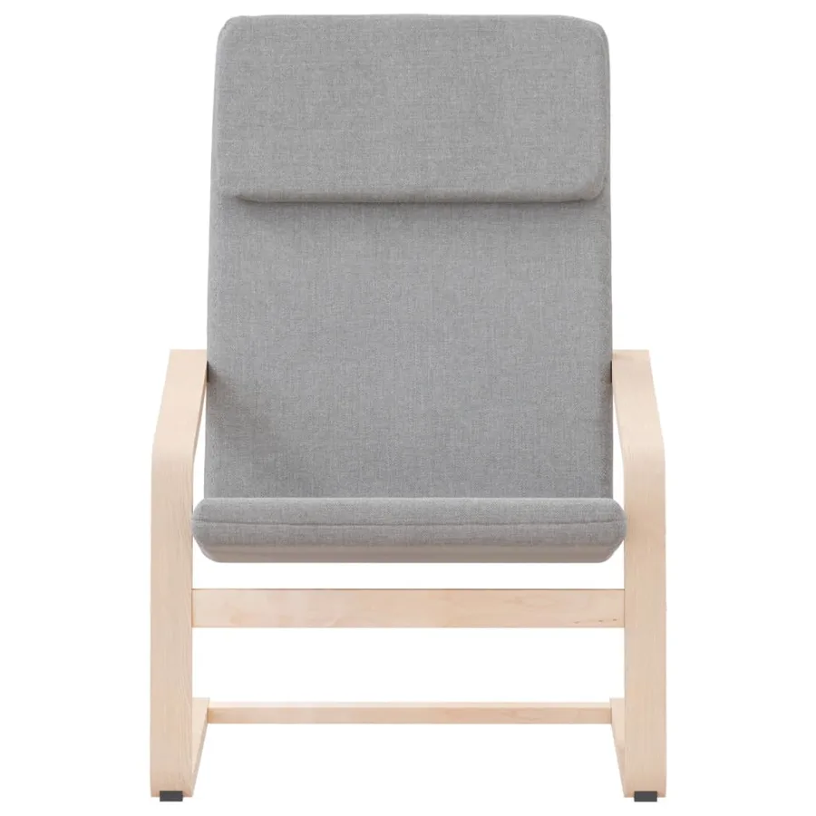 Chaise de relaxation Gris clair Tissu - 4