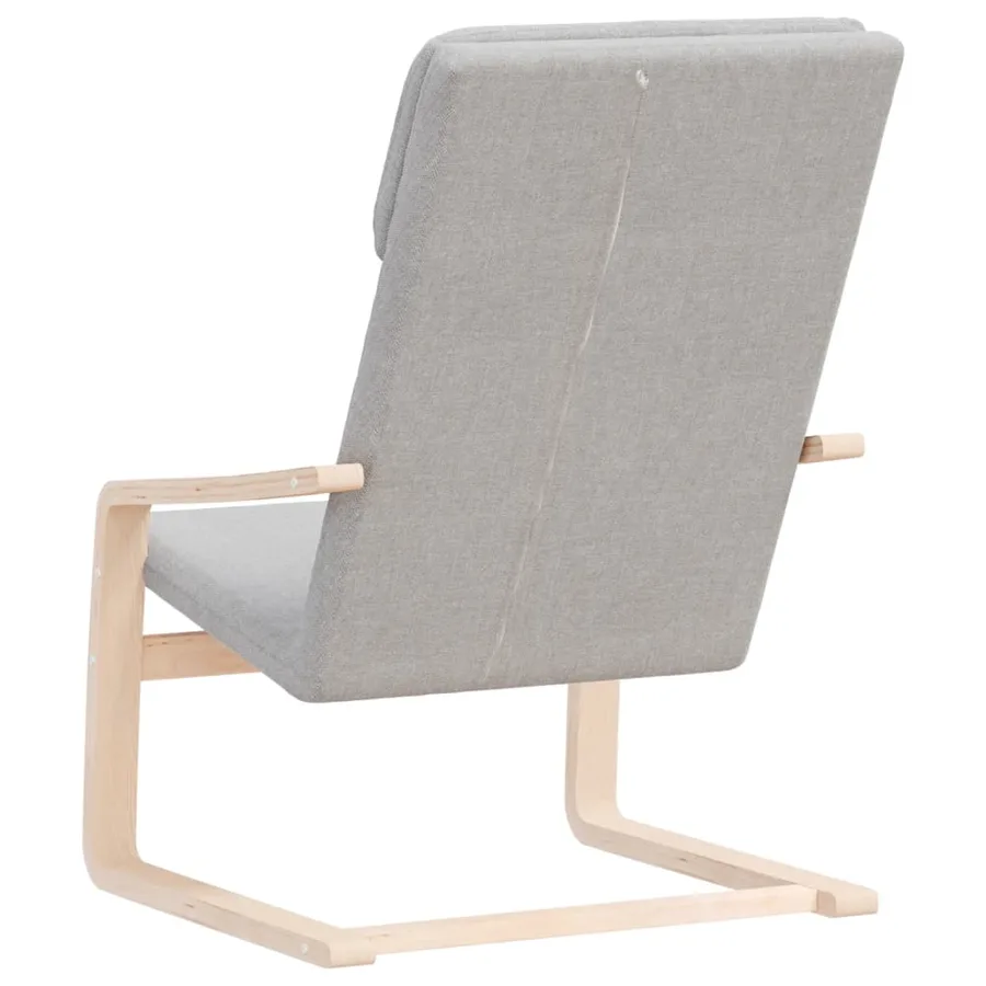 Chaise de relaxation Gris clair Tissu - 6
