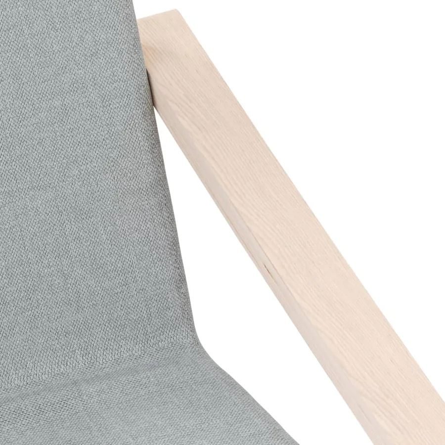 Chaise de relaxation Gris clair Tissu - 7