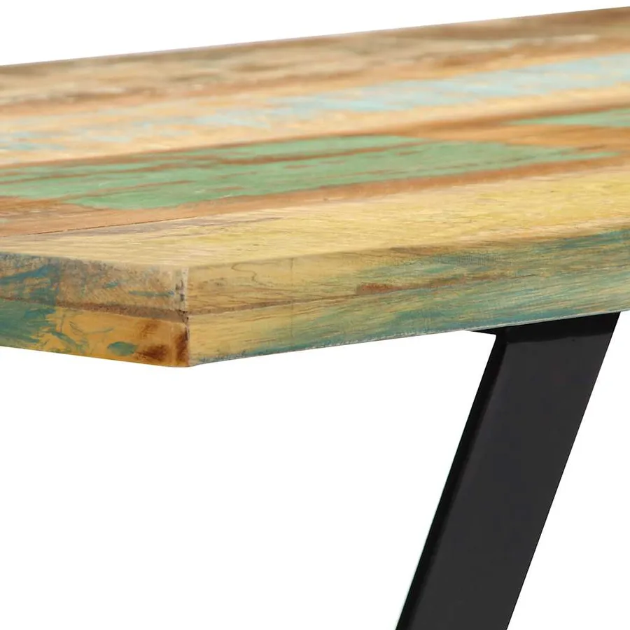 Table à manger 120x60x76 cm Bois de récupération massif - 6