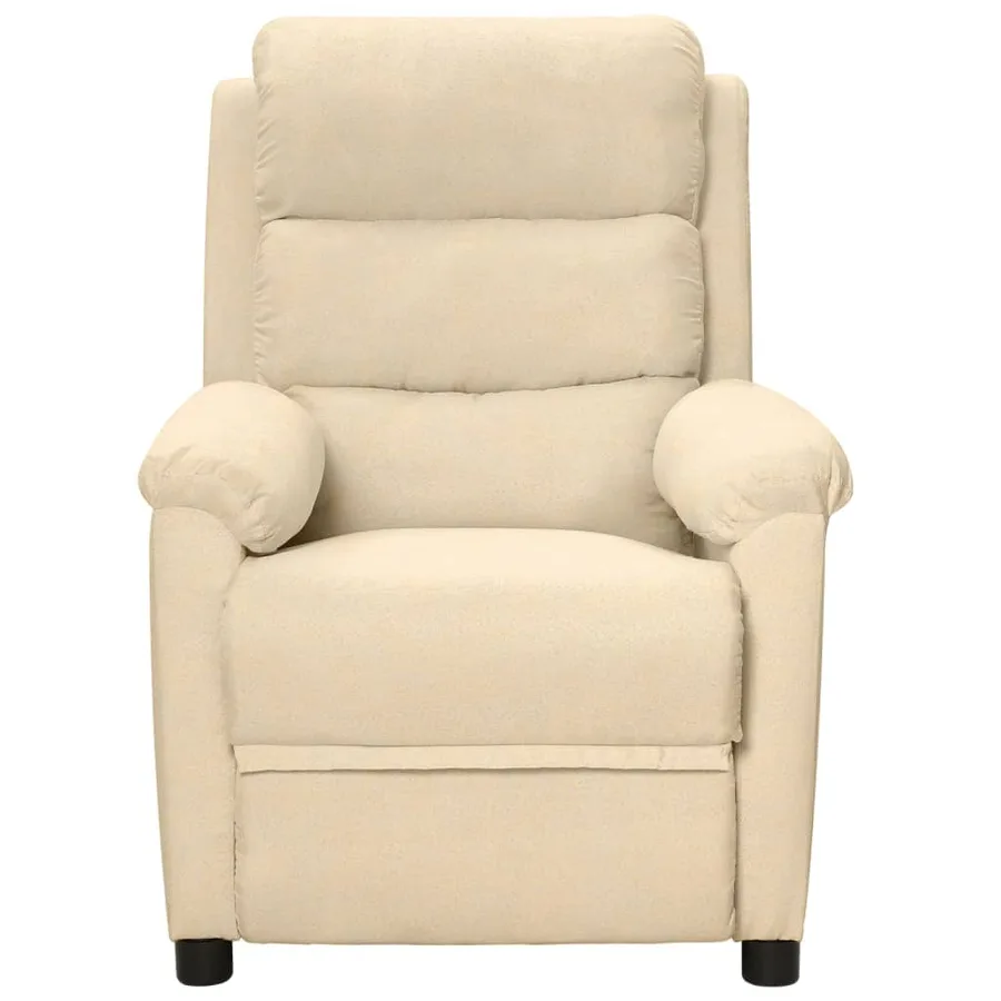 Fauteuil inclinable électrique Crème Tissu - 3