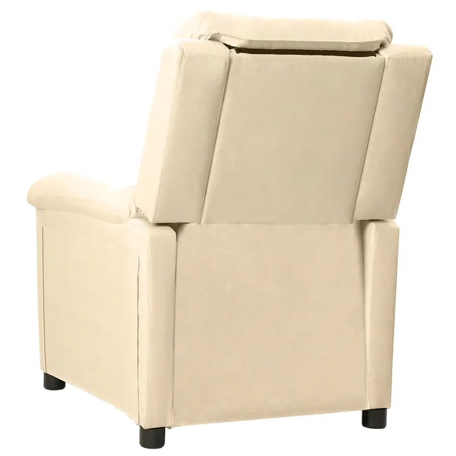 Fauteuil inclinable électrique Crème Tissu - 5