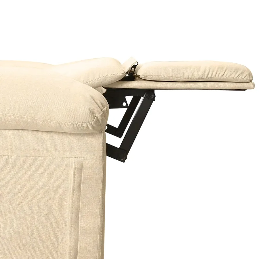 Fauteuil inclinable électrique Crème Tissu - 7