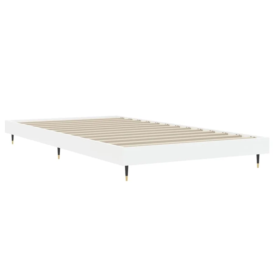 Cadre de lit sans matelas blanc 90x200 cm bois d'ingénierie - 5