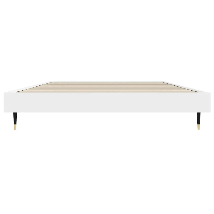 Cadre de lit sans matelas blanc 90x200 cm bois d'ingénierie - 6