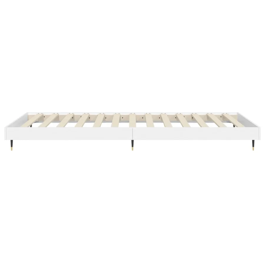 Cadre de lit sans matelas blanc 90x200 cm bois d'ingénierie - 7