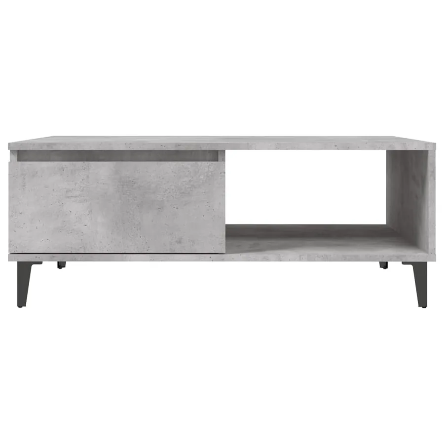 Table basse gris béton 90x60x35 cm bois d'ingénierie - 5