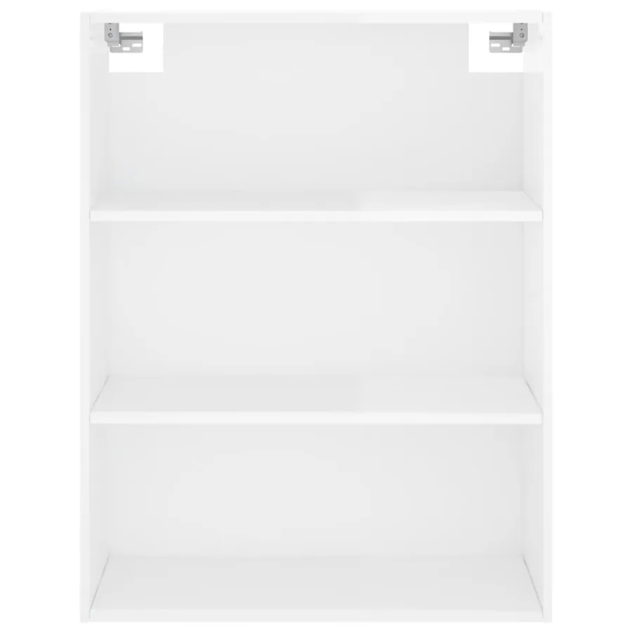Buffet haut Blanc brillant 69,5x34x180 cm Bois d'ingénierie - 6