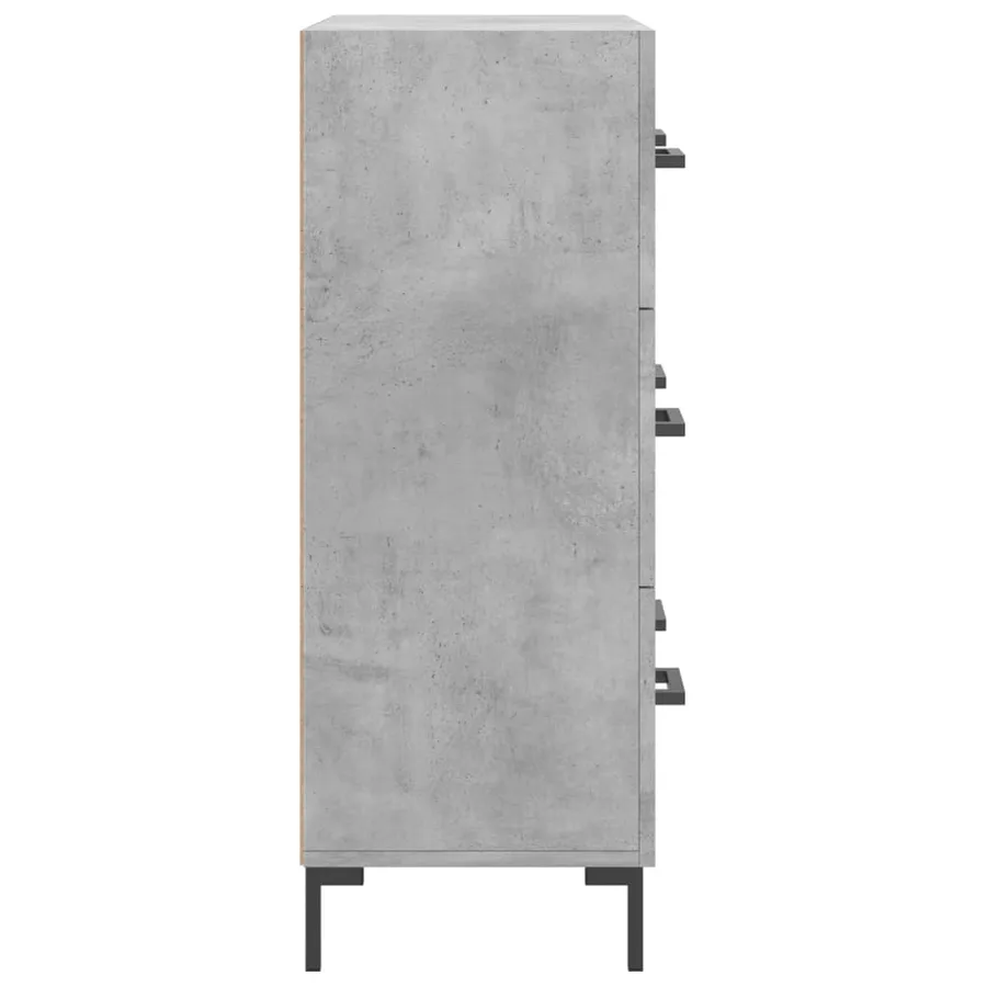 Buffet gris béton 69,5x34x90 cm bois d'ingénierie - 7