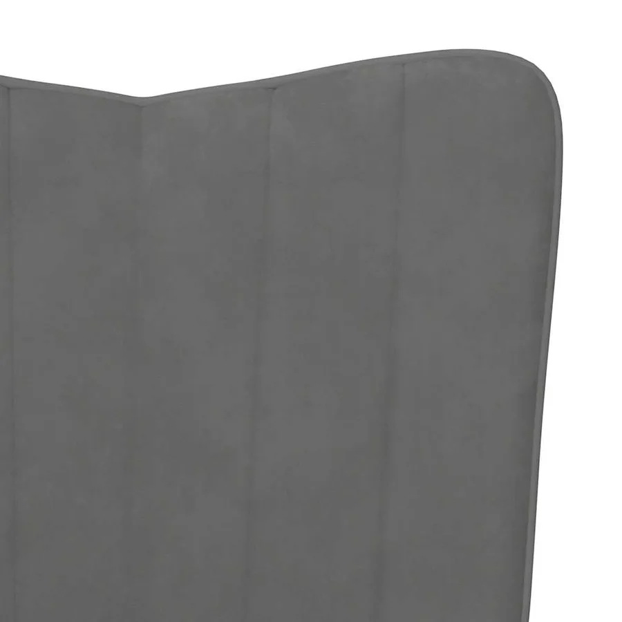 Chaise de relaxation Gris foncé Velours - 6