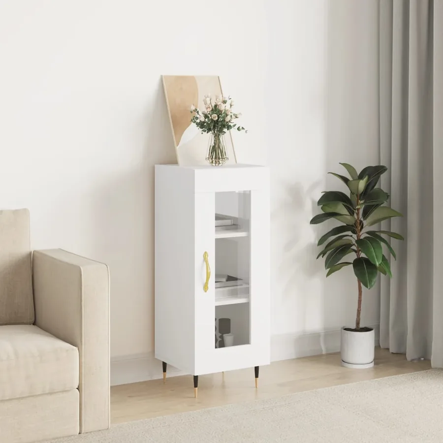 Buffet blanc 34,5x34x90 cm bois d'ingénierie
