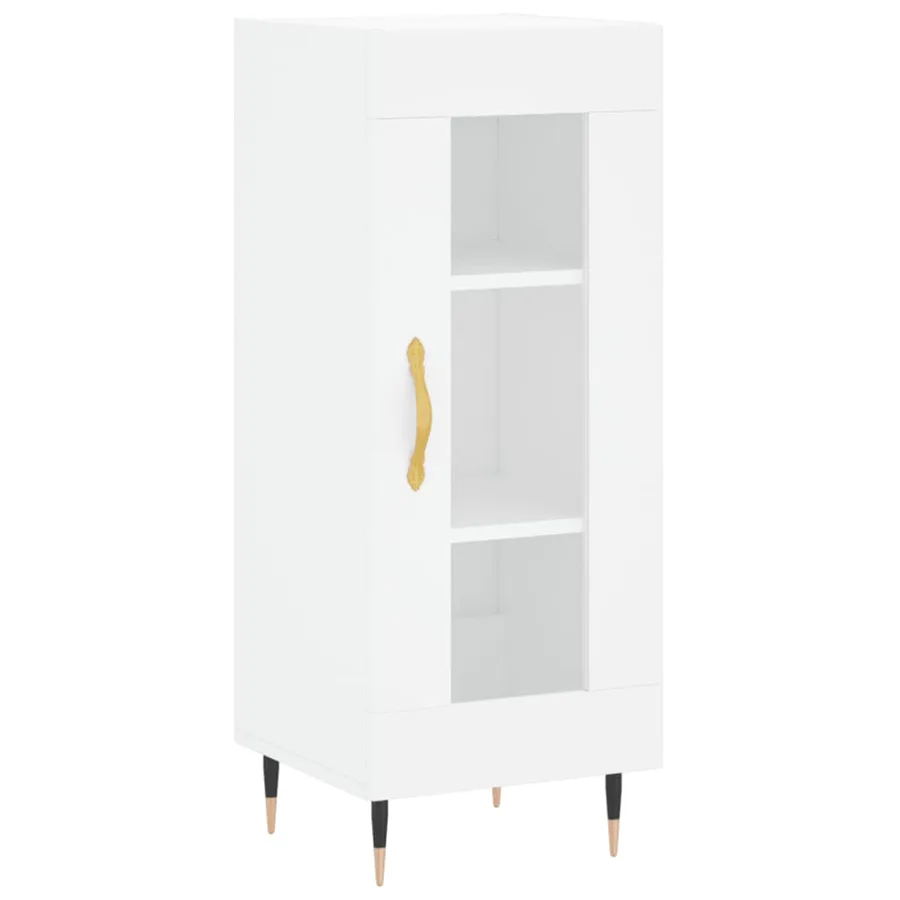 Buffet blanc 34,5x34x90 cm bois d'ingénierie - 2