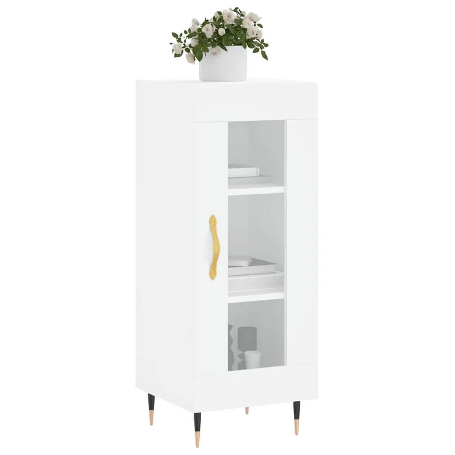 Buffet blanc 34,5x34x90 cm bois d'ingénierie - 3