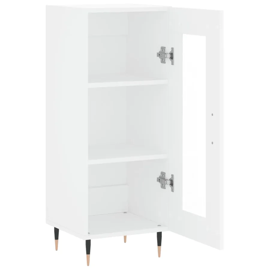 Buffet blanc 34,5x34x90 cm bois d'ingénierie - 6