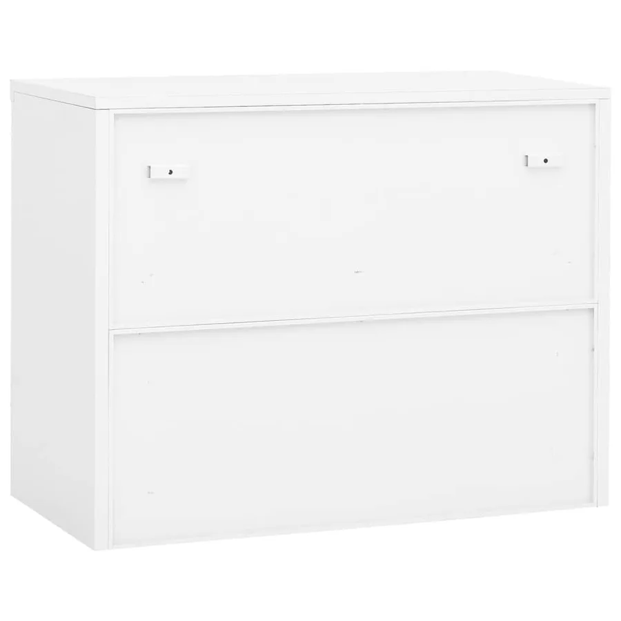 Armoire de bureau Blanc 90x40x70 cm Acier - 4