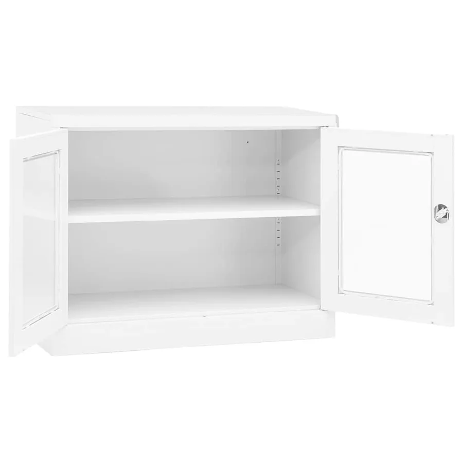 Armoire de bureau Blanc 90x40x70 cm Acier - 5