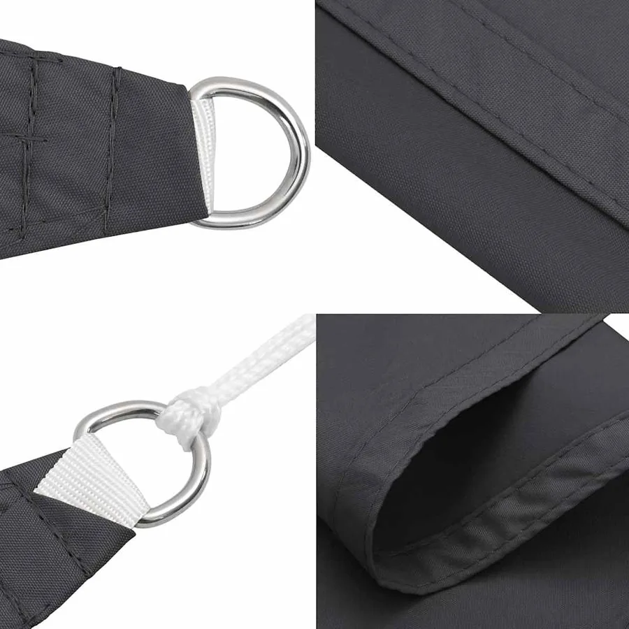 Voile de parasol tissu oxford rectangulaire 5x8 m anthracite - 7