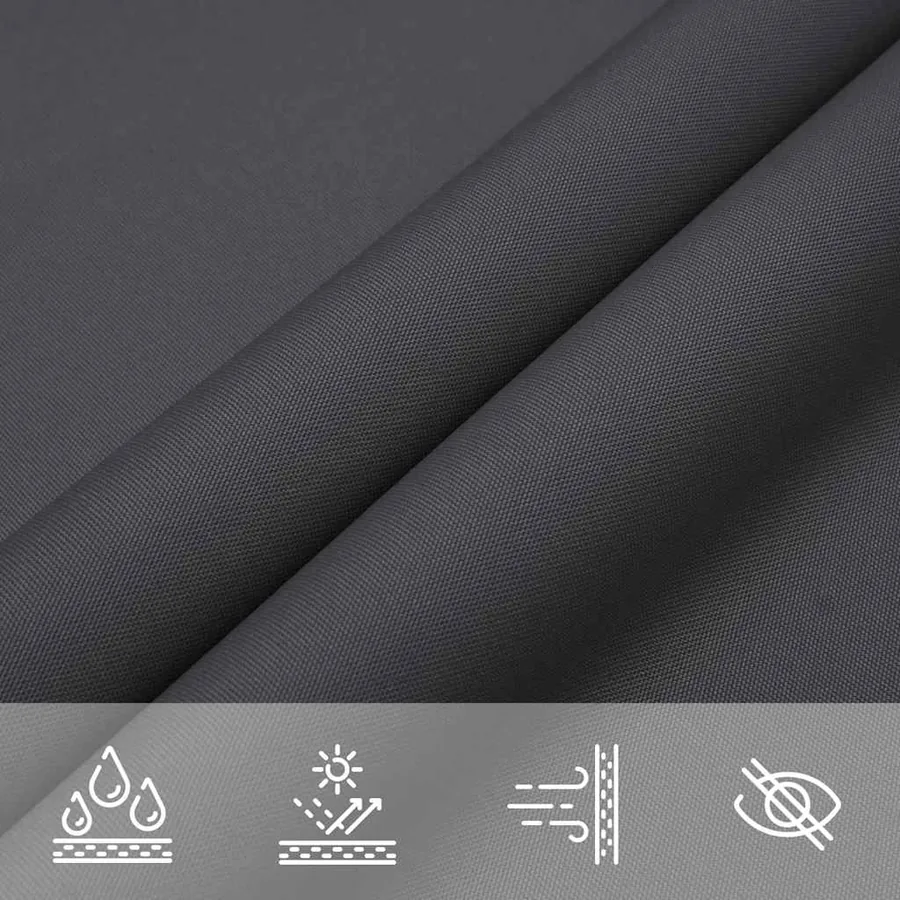 Voile de parasol tissu oxford rectangulaire 5x8 m anthracite - 8