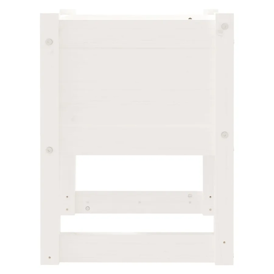 Jardinières 2 pcs Blanc 40x40x52,5 cm Bois massif de pin - 6