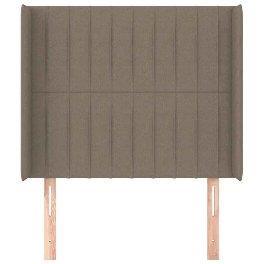 Tête de lit avec oreilles Taupe 103x16x118/128 cm Tissu - 3